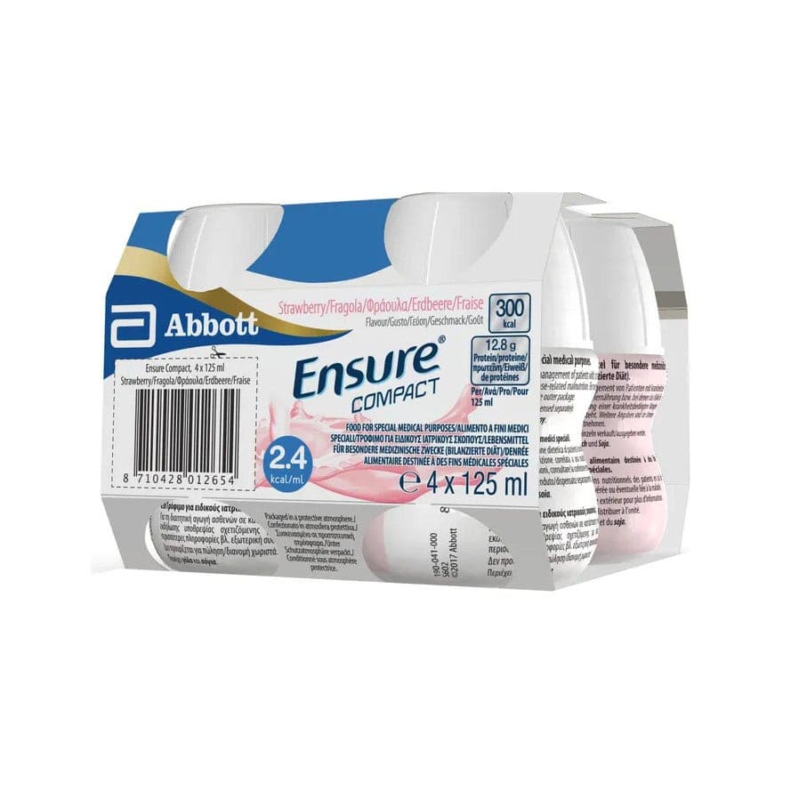 Ensure Compact Erdbeere – 4 x 125 ml