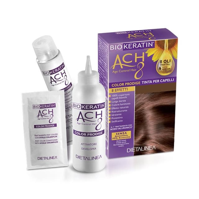 Biokeratin ACH8 Haarfarbe 4/M Mahagonibraun – Coloration