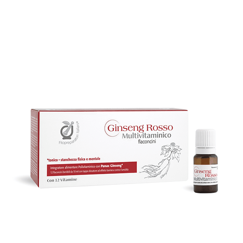 Ginseng Rot Multivitamin – 12 Ampullen