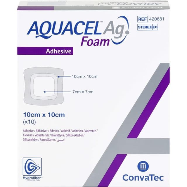AQUACEL AG Foam ADS Wundauflage 10 x 10 mm
