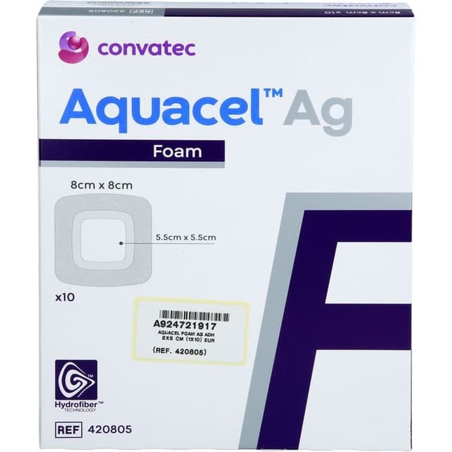 AQUACEL AG FOAM ADS – Wundauflage 8x8x10 cm