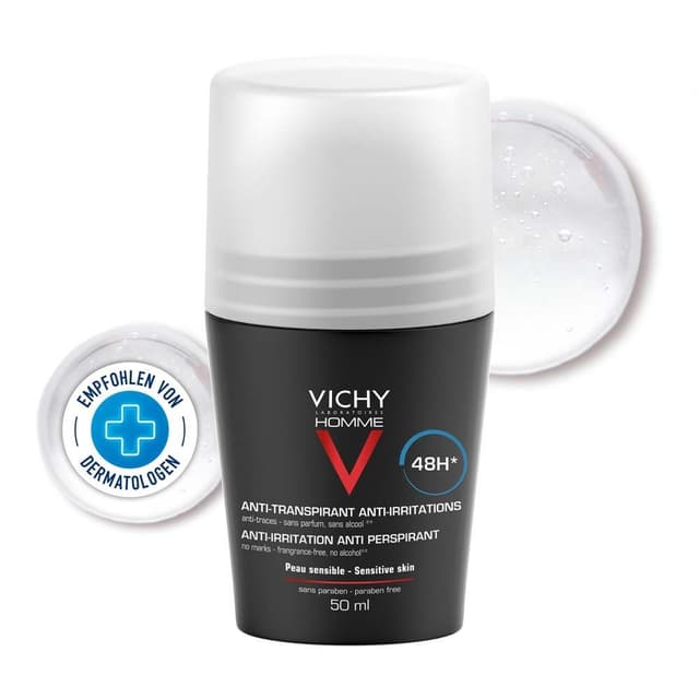 Vichy Homme Deodorant Roller für empfindliche Haut – 50 ml
