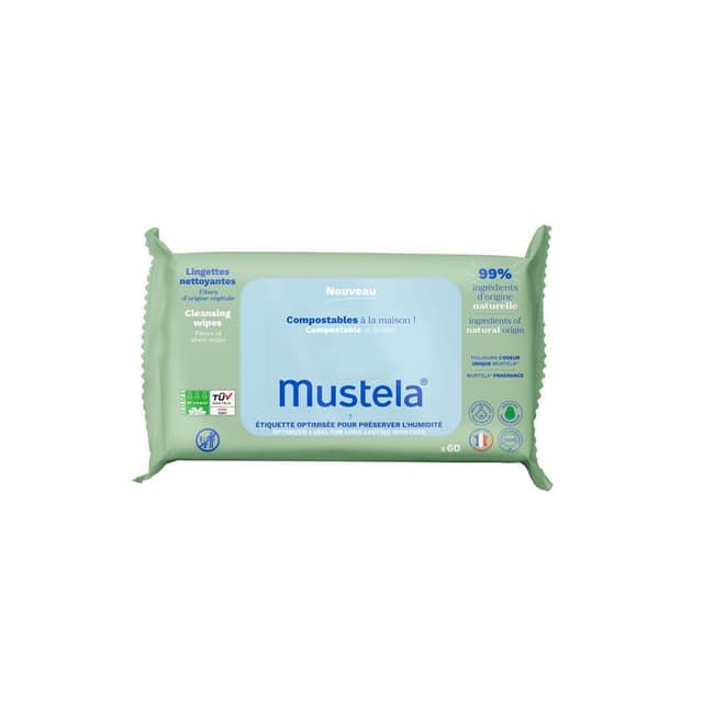 Mustela Feuchttücher kompostierbar – 60 Stück