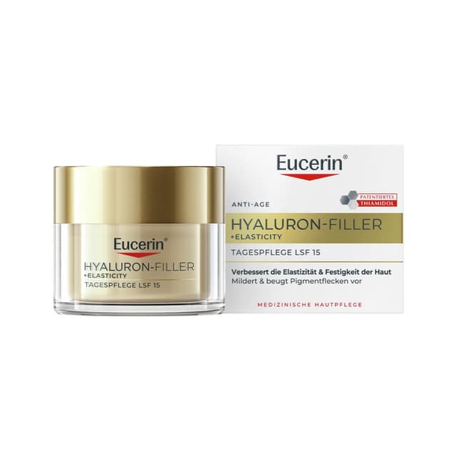 Eucerin Hyaluron-Filler Tagespflege LSF 15 – Anti-Age Gesichtscreme mit Hyaluronsäure