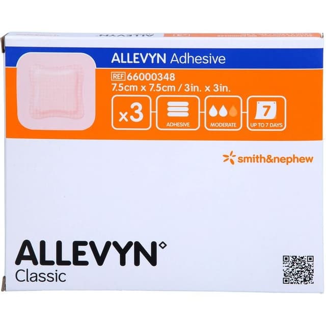 Allevyn Adhes – Wundauflagen 7,5×7,5 cm, 3 Stück