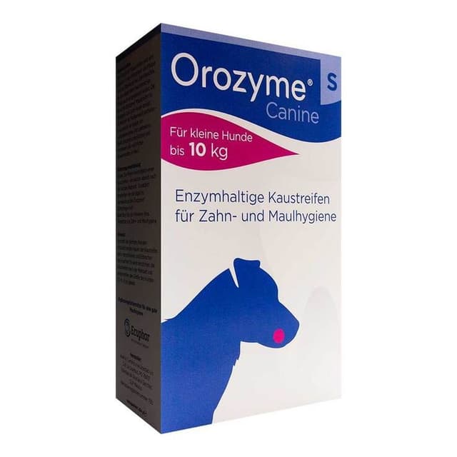 Orozyme Canine Kaustreifen mit Enzymen – Zahnpflege für kleine Hunde, Größe S