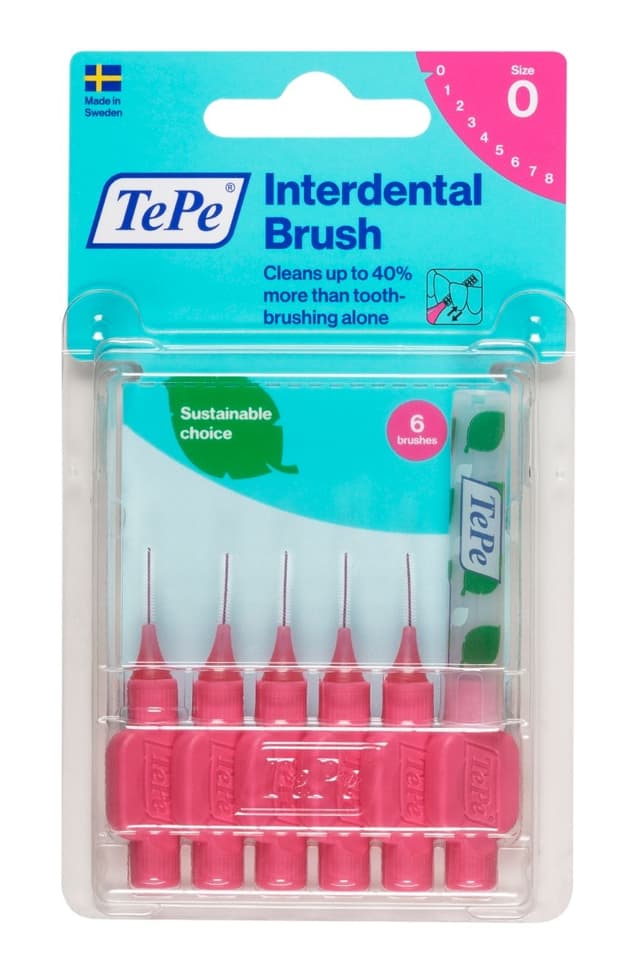 TePe Zahnzwischenraumbürsten Rosa 0,40 mm – 6er Pack