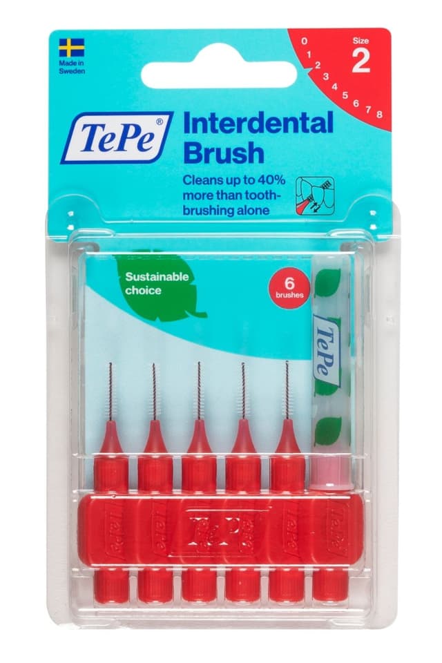 TePe Zahnzwischenraumbürsten Rot 0,50 mm – 6er Pack