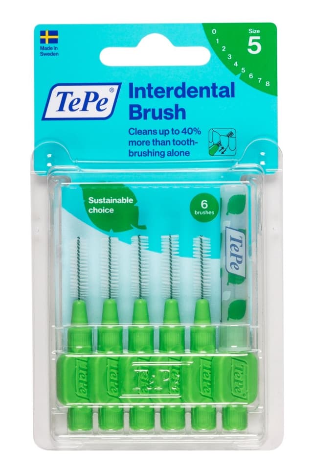 TePe Zahnzwischenraumbürsten Grün 0,80 mm – 6er Pack
