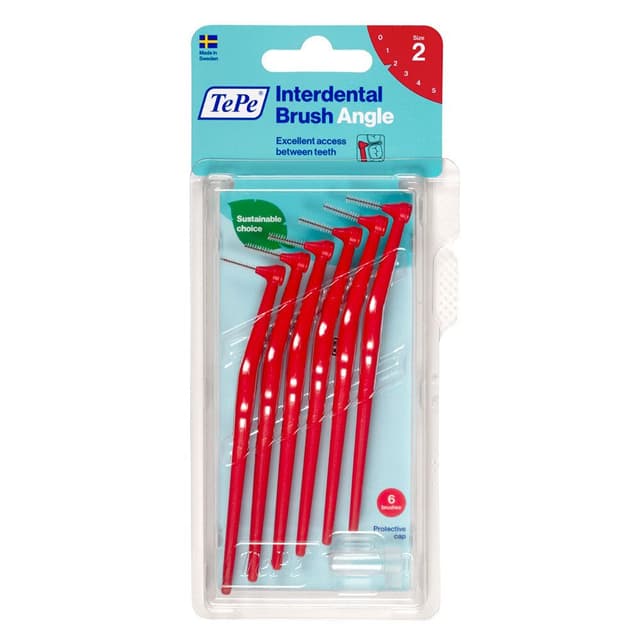 TePe Angle Interdentalbürste Rot 0,5 mm – 6er Pack