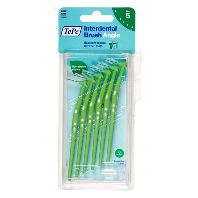 TePe Angle Interdentalbürste Grün 0,8 mm – 6er Pack