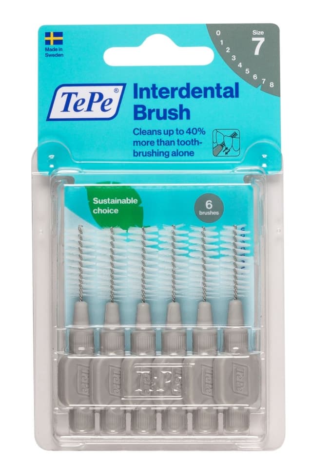 TePe Zahnzwischenraumbürsten Grau 1,3 mm – 6er Pack