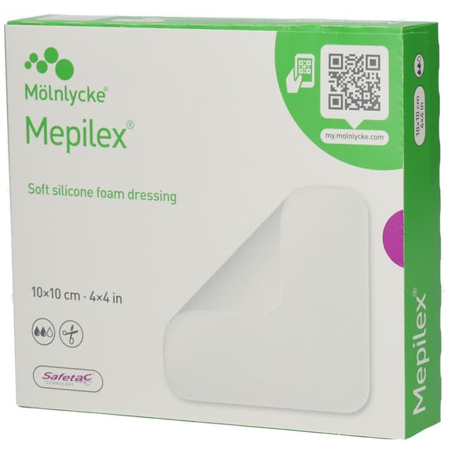 Mepilex Schaumstoff-Wundauflage – 10×10 cm, 5 Stück