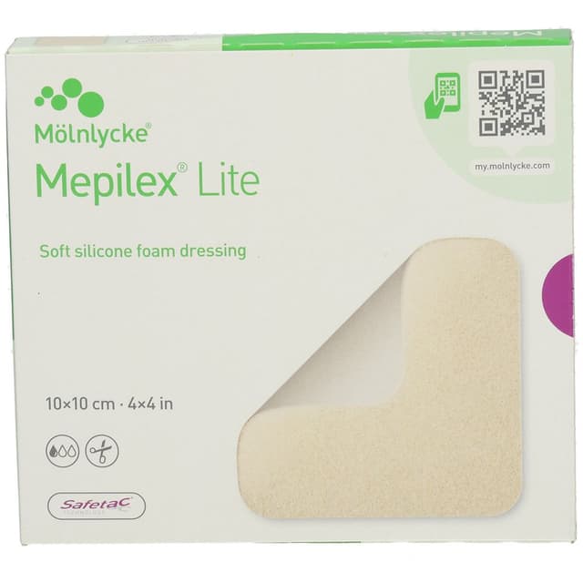 Mepilex Lite Schaumstoff-Auflage – 10×10 cm, 5 Stück