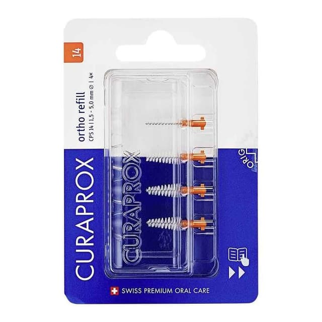Curaprox CPS 14 Ortho – 4 Zahnbürsten-Köpfe