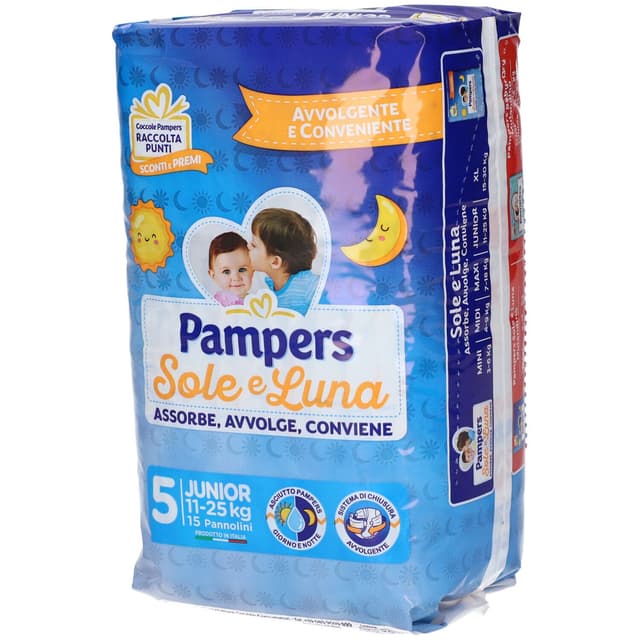 Pampers Sole Luna Junior – 15 Windeln