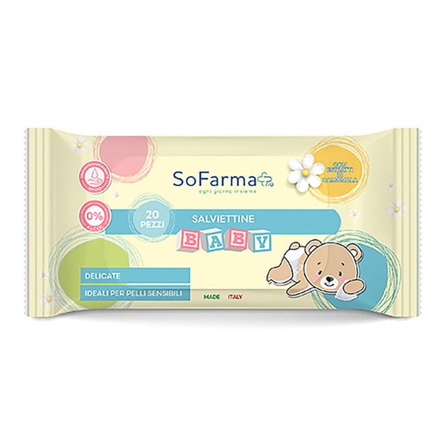 Kamille Baby Feuchttücher – 20 Stück