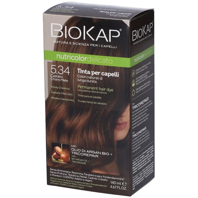 Biokap Nutricolor Delicato 5.34 Kastanienbraun Kupfer