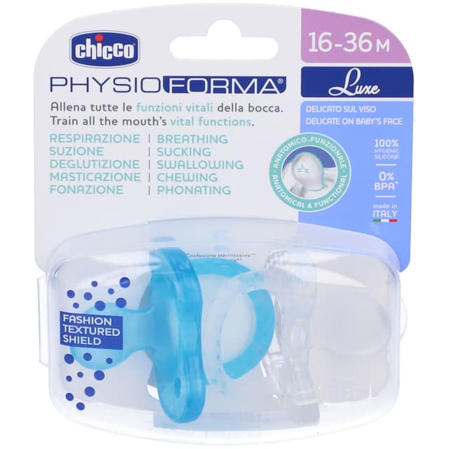 Chicco Schnuller Luxe Boy 16-36 Monate, 2er Pack