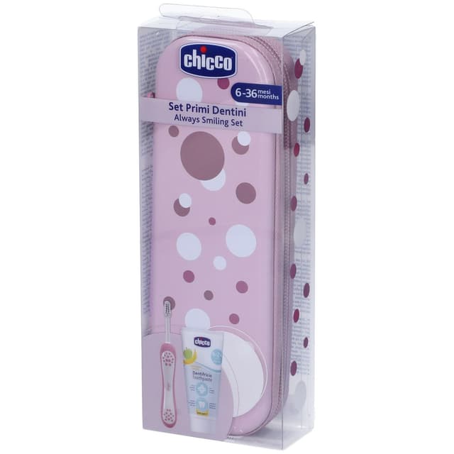 Chicco Zahnpflegeset – ab 6 Monaten, Rosa